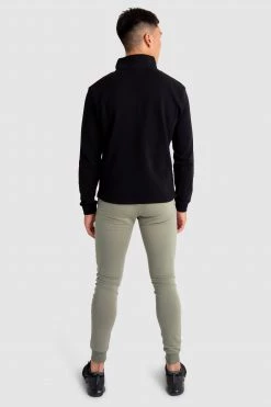 Aivory Essential ¼ Zip Jumper - Black Mens