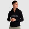 Aivory Essential ¼ Zip Jumper - Black Mens