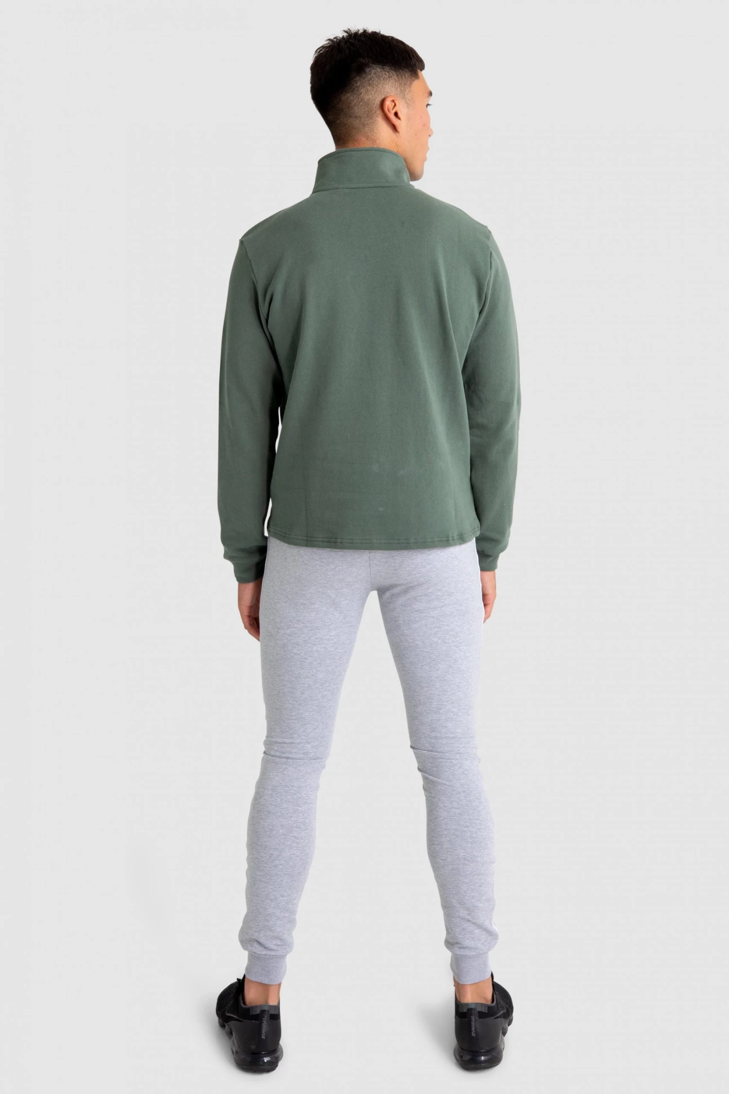 Aivory Mens Essential ¼ Zip Jumper - Green