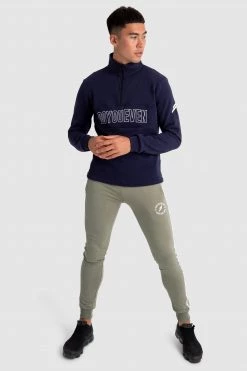 Aivory Mens Essential ¼ Zip Jumper - Navy