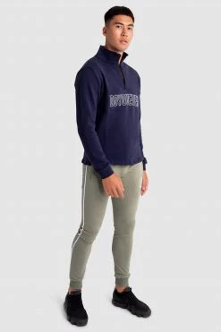 Aivory Mens Essential ¼ Zip Jumper - Navy