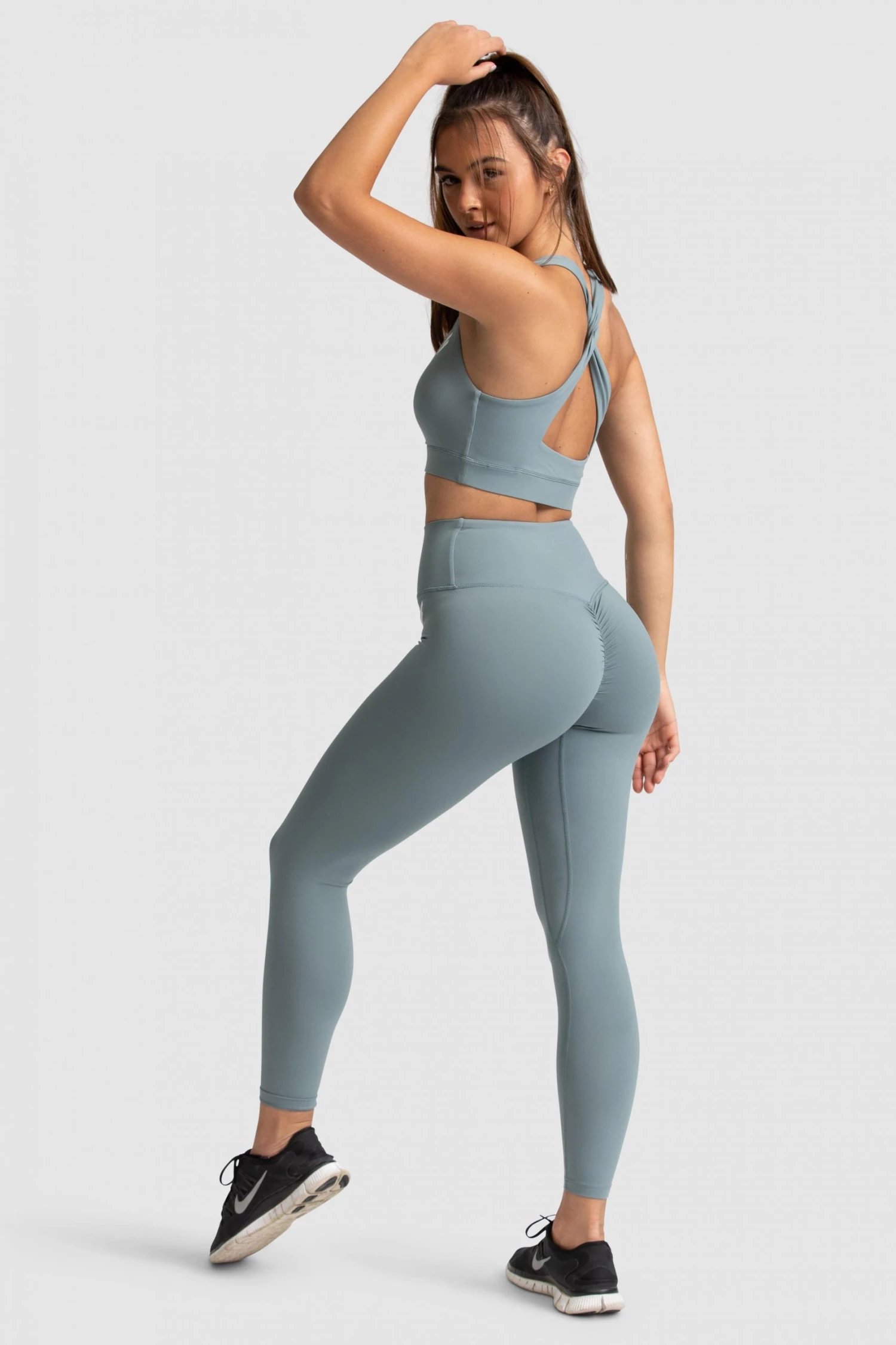 Joey Evoke Scrunch Crop - Green