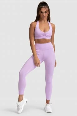 Joey Evoke Scrunch Crop - Lilac