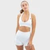 Joey Evoke Scrunch Crop - White