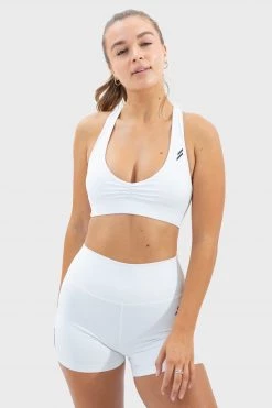 Joey Evoke Scrunch Crop - White