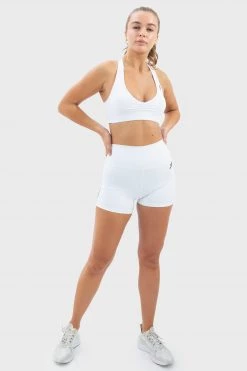 Joey Evoke Scrunch Crop - White
