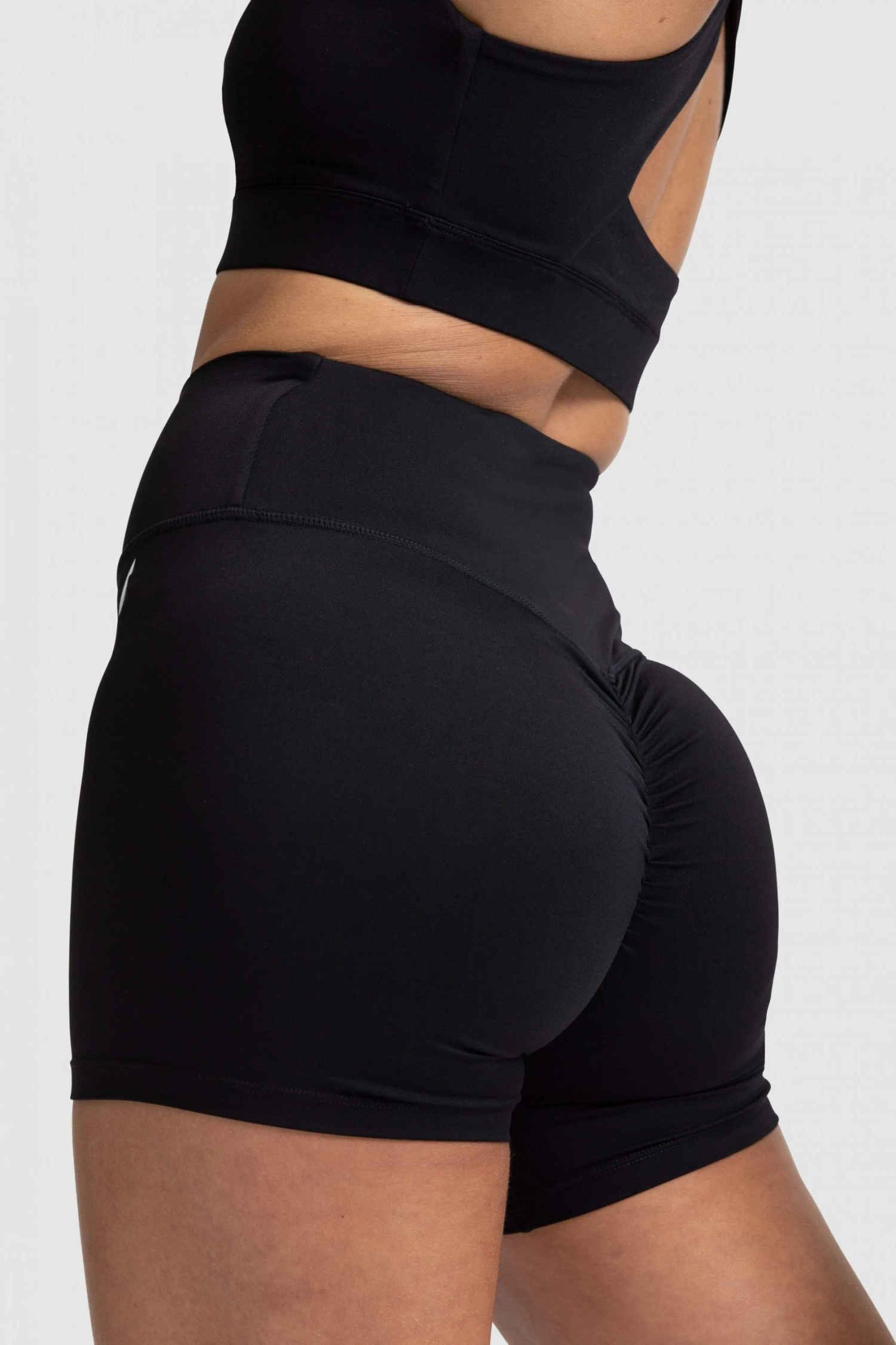 Joey Evoke Scrunch Shorts - Black Womens