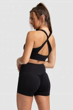 Joey Evoke Scrunch Shorts - Black Womens