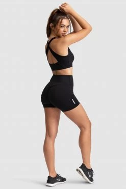 Joey Evoke Scrunch Shorts - Black Womens
