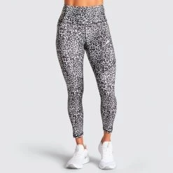 Female Outlet Excel+ Leggings - Black Cheetah Womens