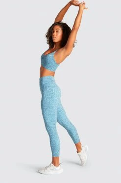 Tracy Excel+ Sculpt Crop - Ocean Speckle Womens