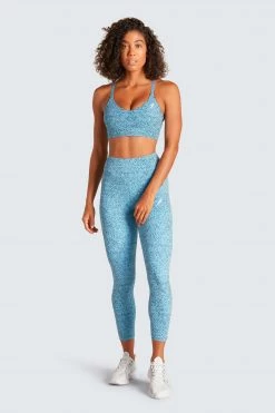 Tracy Excel+ Sculpt Crop - Ocean Speckle Womens