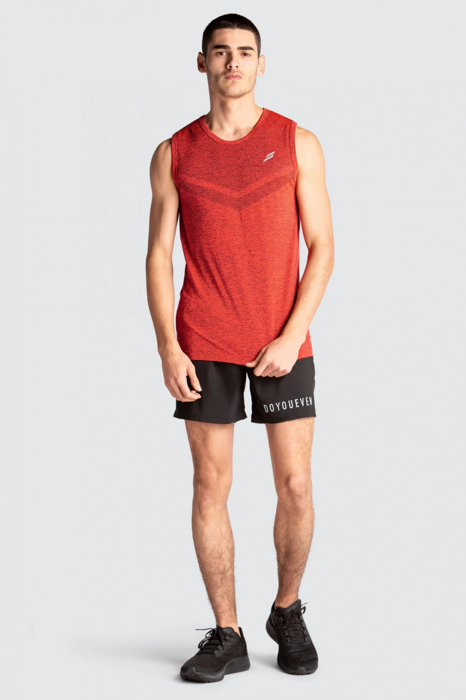 Male Outlet Focus Seamless Tank - Red Mens