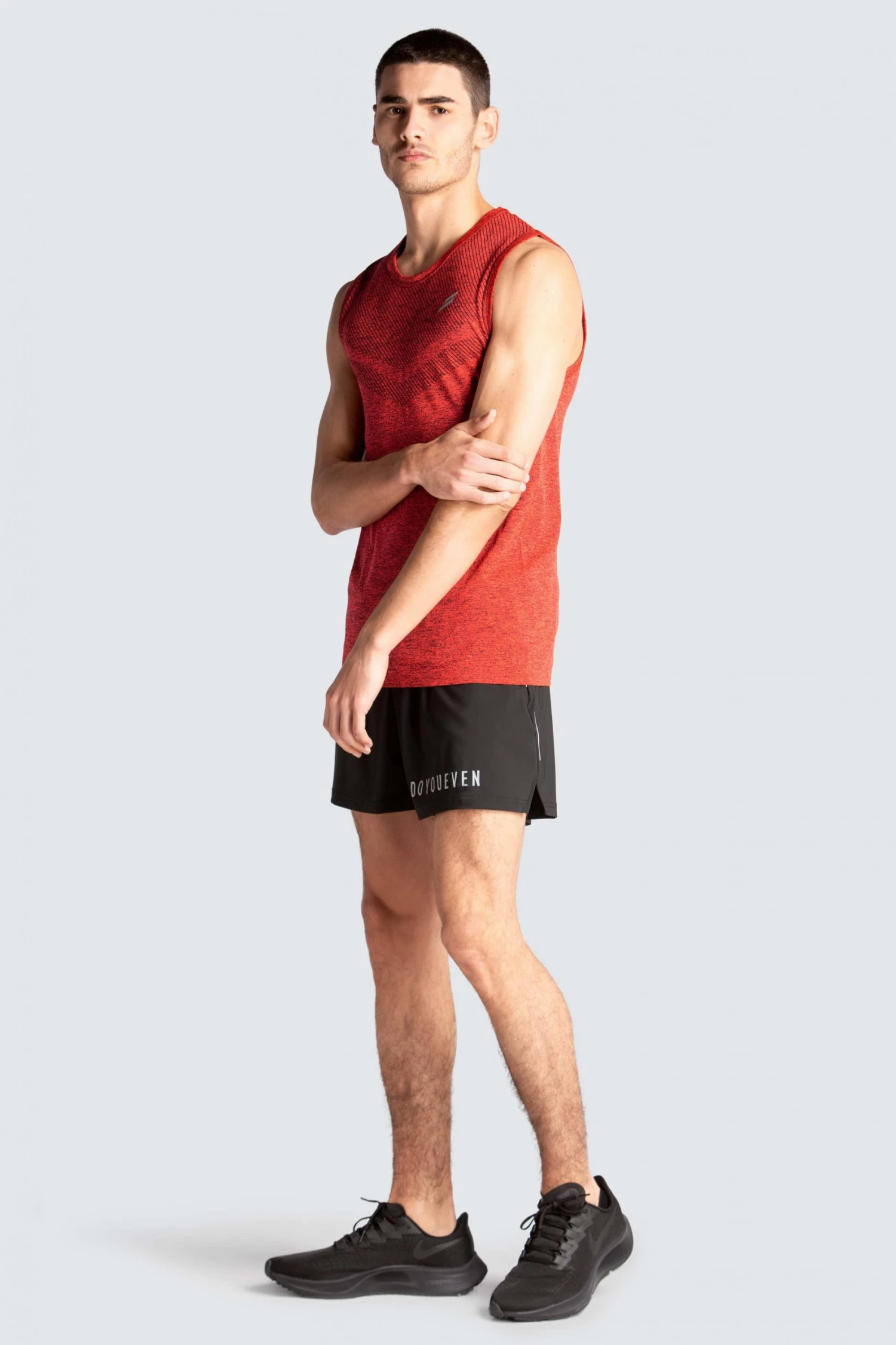 Male Outlet Focus Seamless Tank - Red Mens