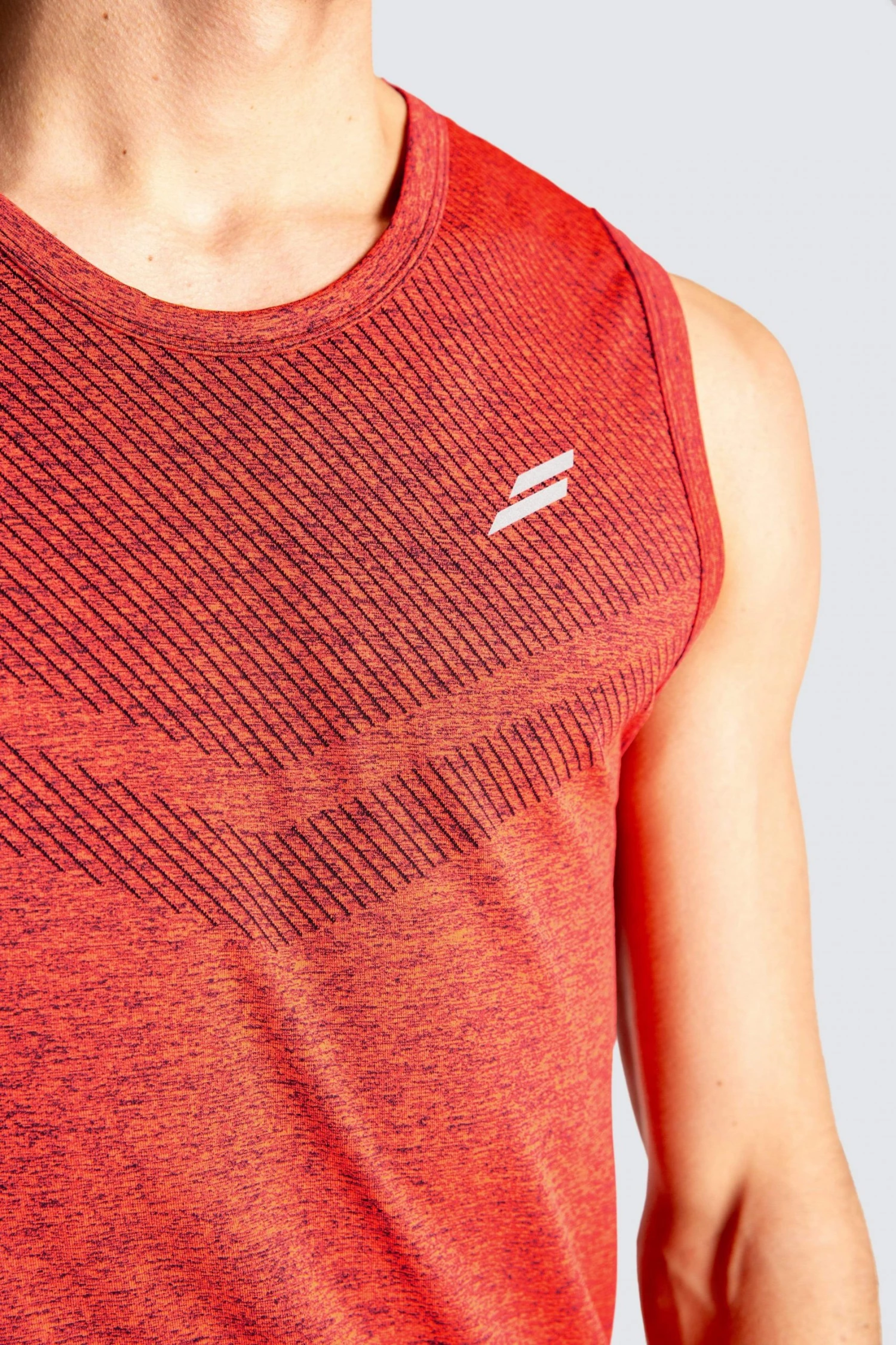 Male Outlet Focus Seamless Tank - Red Mens
