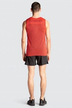 Male Outlet Focus Seamless Tank - Red Mens