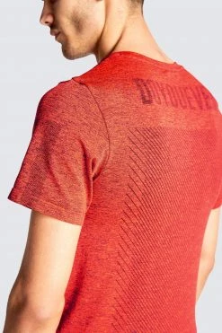 Male Outlet Focus Seamless Tee - Red