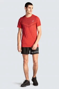 Male Outlet Focus Seamless Tee - Red