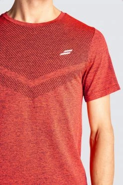 Male Outlet Focus Seamless Tee - Red
