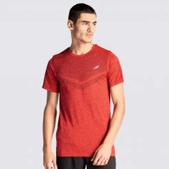 Male Outlet Focus Seamless Tee - Red