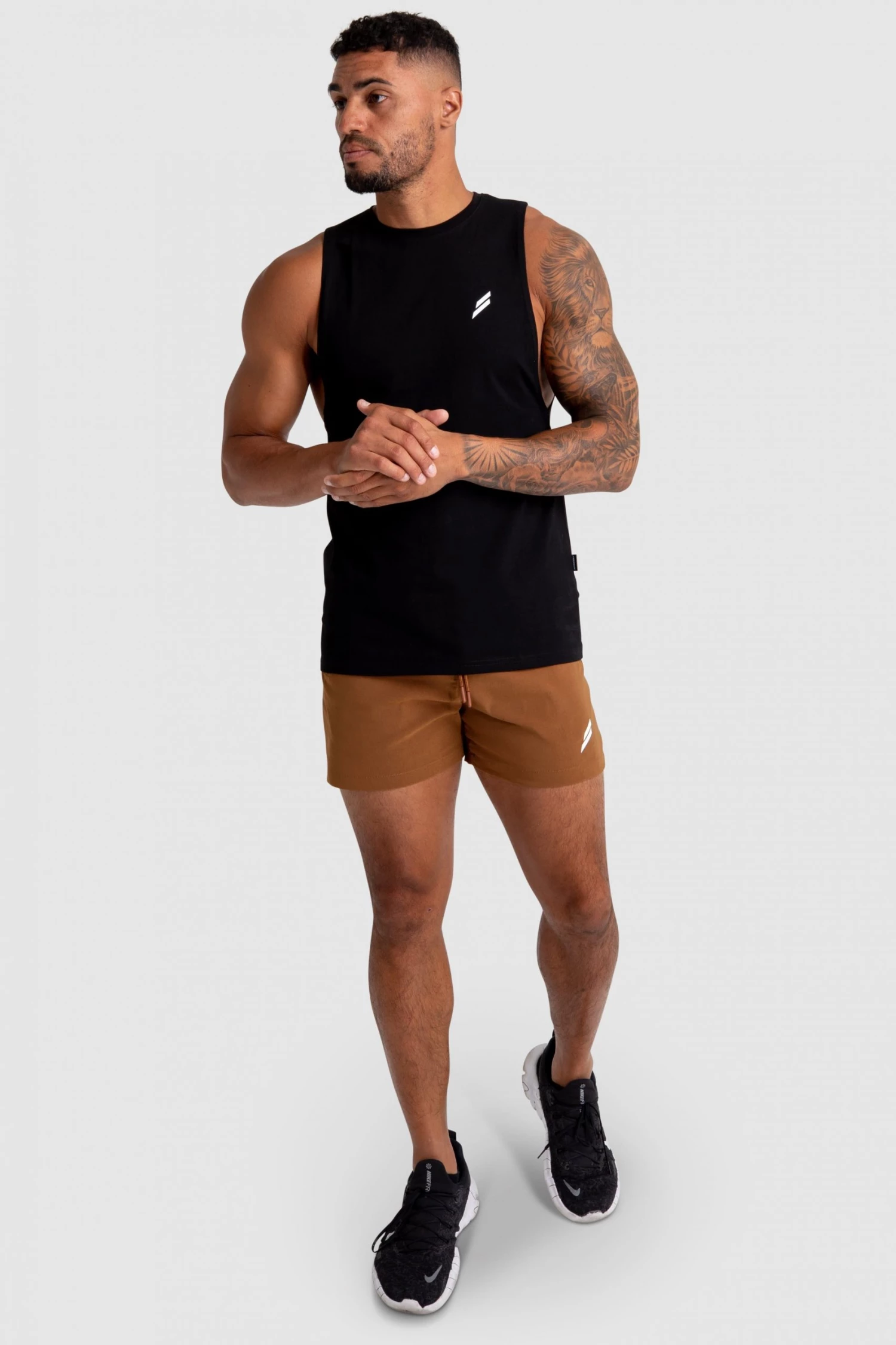 Aivory Mens Genesis Athletic Shorts V2 - Dark Brown