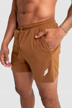 Aivory Mens Genesis Athletic Shorts V2 - Dark Brown