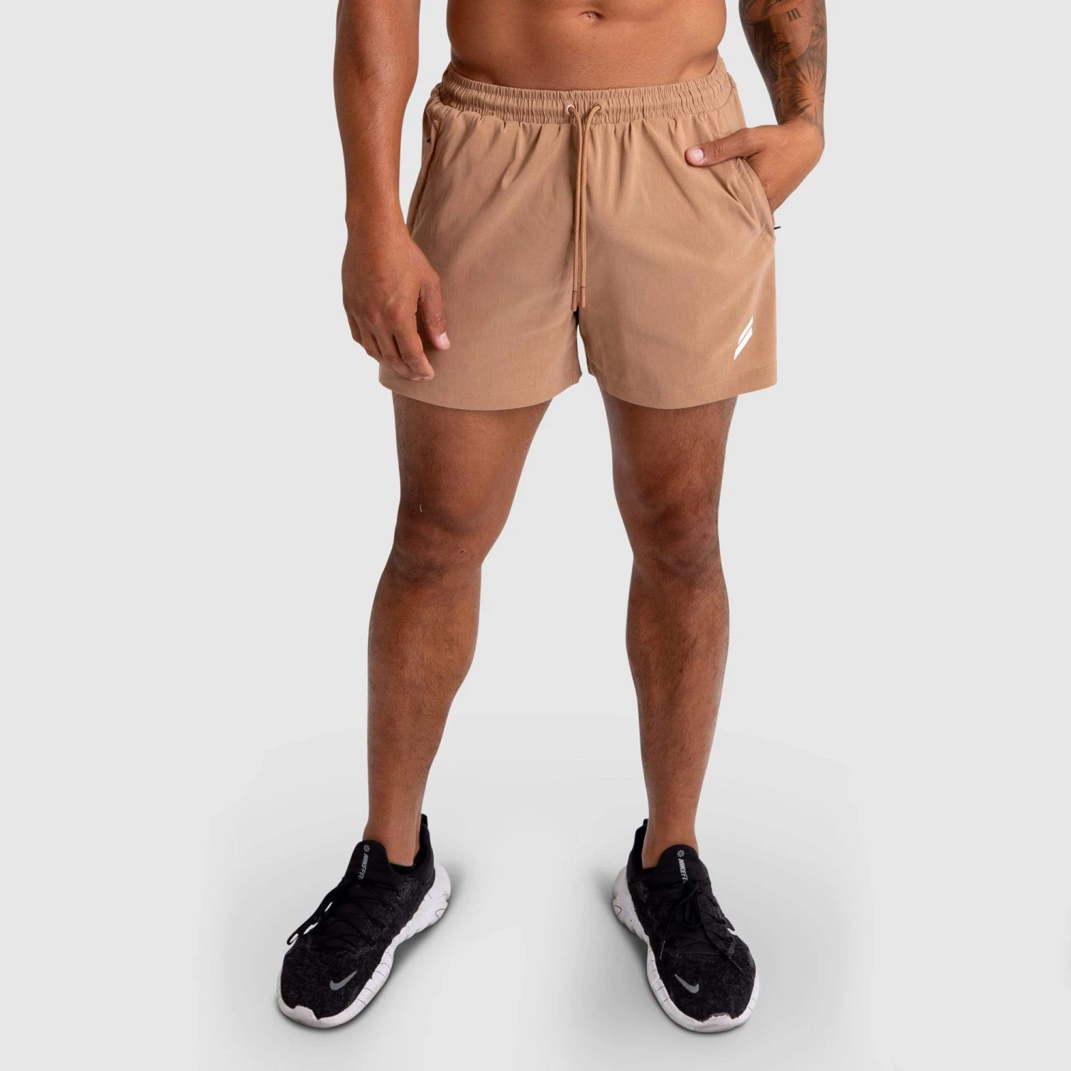 Aivory Mens Genesis Athletic Shorts V2 - Light Brown
