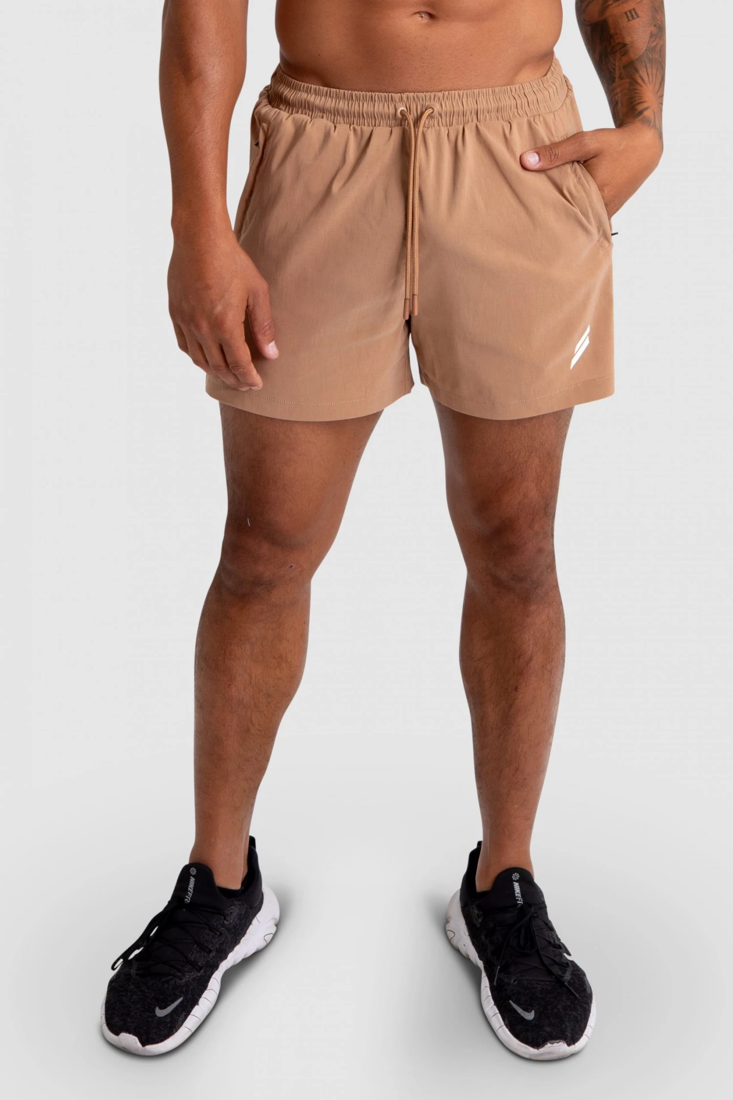 Aivory Mens Genesis Athletic Shorts V2 - Light Brown