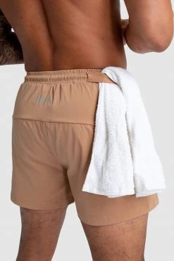 Aivory Mens Genesis Athletic Shorts V2 - Light Brown