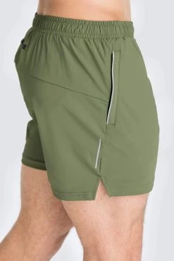 Male Outlet Ghost Athletic Shorts - Army Green