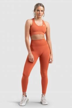 Pony Hyperflex 2 Leggings - Burnt Orange Womens