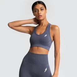 Female Outlet Hyperflex Seamless Crop - Cool Charcoal