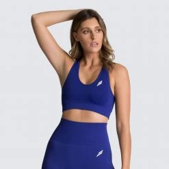 Female Outlet Womens Hyperflex Seamless Crop - Electric Blue