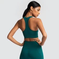 Female Outlet Hyperflex Seamless Crop - Forest Green Womens