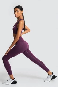 Female Outlet Hyperflex Seamless Leggings - Plum Purple