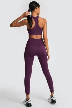 Female Outlet Hyperflex Seamless Leggings - Plum Purple