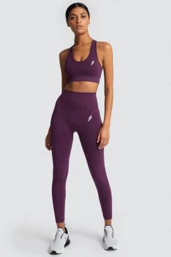 Female Outlet Hyperflex Seamless Leggings - Plum Purple