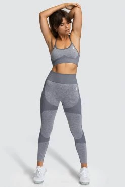 Female Outlet Impact Seamless Leggings - Cool Grey Womens