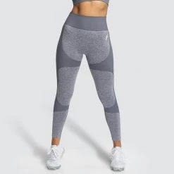 Female Outlet Impact Seamless Leggings - Cool Grey Womens