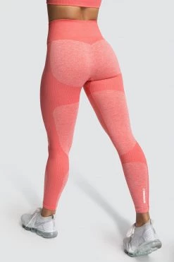 Female Outlet Womens Impact Seamless Leggings - Coral Pink