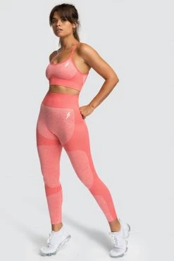 Female Outlet Womens Impact Seamless Leggings - Coral Pink