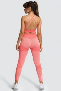 Female Outlet Womens Impact Seamless Leggings - Coral Pink