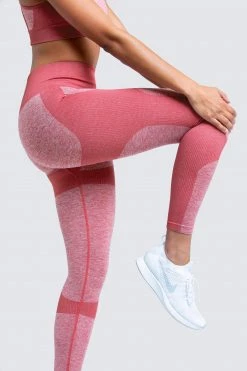 Female Outlet Impact Seamless Leggings - Earth Red Womens