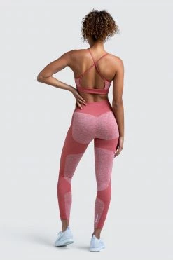 Female Outlet Impact Seamless Leggings - Earth Red Womens