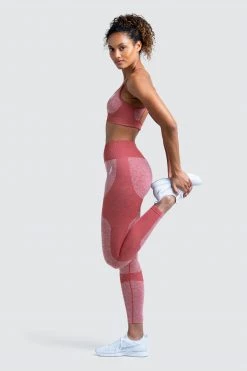Female Outlet Impact Seamless Leggings - Earth Red Womens