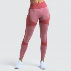 Female Outlet Impact Seamless Leggings - Earth Red Womens