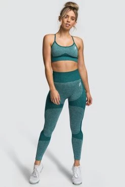Female Outlet Womens Impact Seamless Leggings - Forest Green