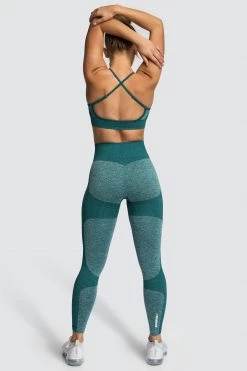 Female Outlet Womens Impact Seamless Leggings - Forest Green