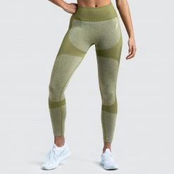 Female Outlet Womens Impact Seamless Leggings - Olive Green