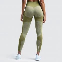 Female Outlet Womens Impact Seamless Leggings - Olive Green